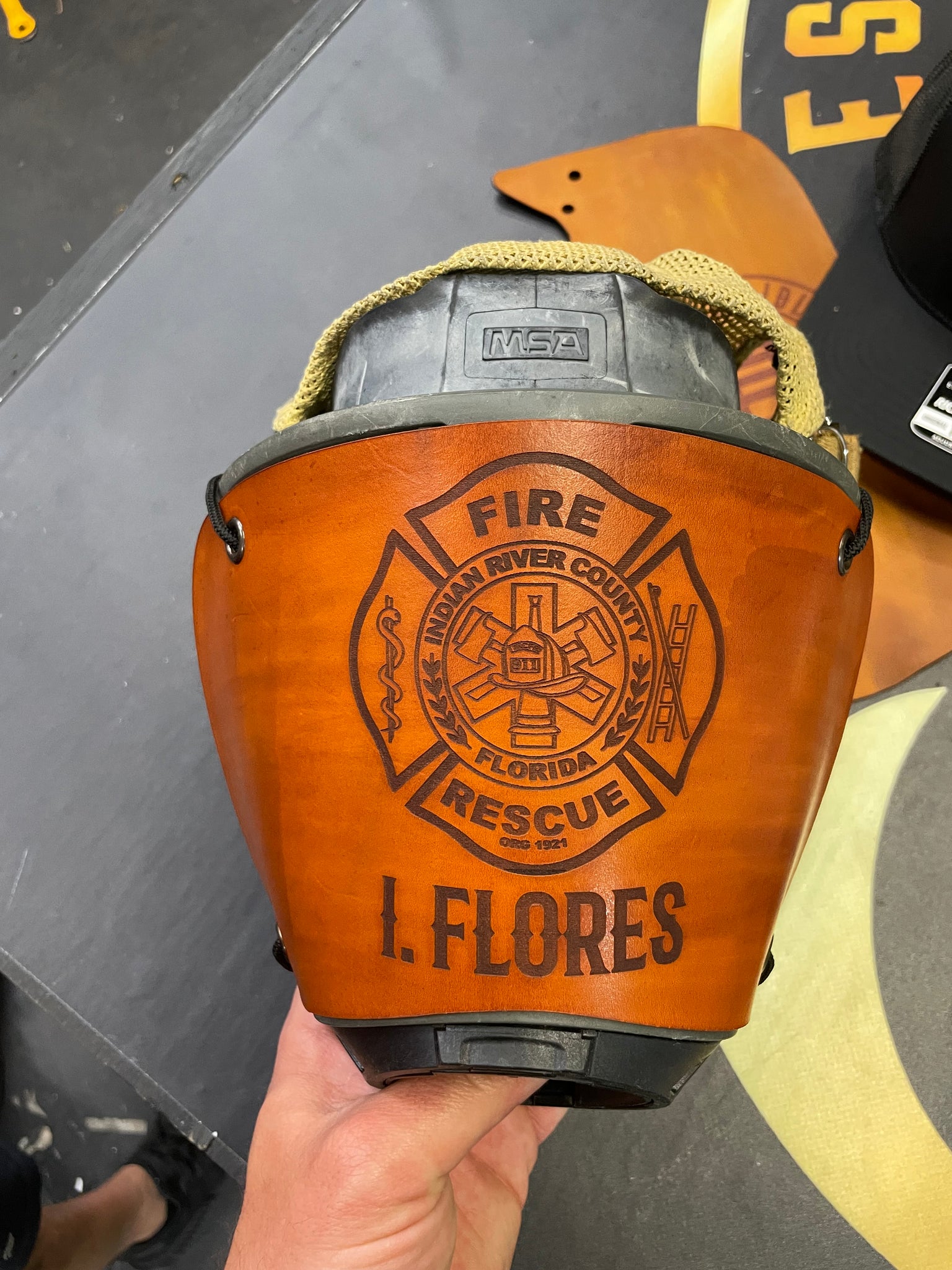 Leather SCBA mask cover – First Due Customs
